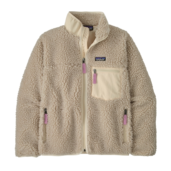 Patagonia Womens Classic Retro-X Jacket - Natural w/Light Violet