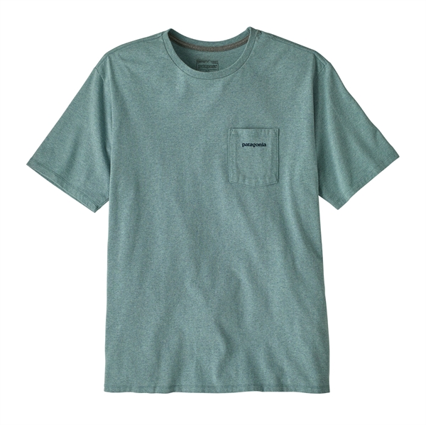 Patagonia Mens Boardshort Logo Pocket Responsibili-Tee - Blue Sage