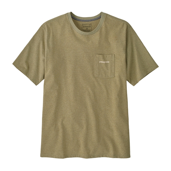 Patagonia Mens Boardshort Logo Pocket Responsibili-Tee - Gumtree Green
