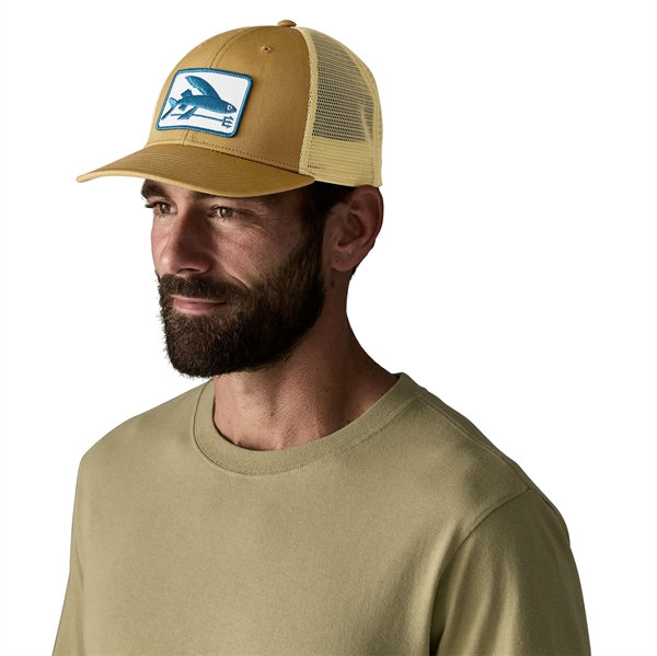 Patagonia Flying Fish LoPro Trucker Hat - Flying Fish Fork: Bobcat Brown