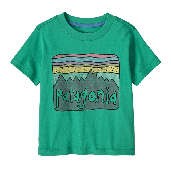 Patagonia Baby Fitz Roy Skies T-Shirt - Aqua Stone