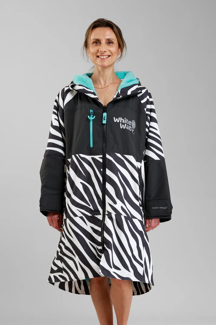 White Water Robes Adult Hard Shell Robes - Zebra Print