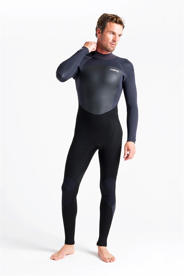 C-Skins Legend 4:3 Mens GBS Back Zip Steamer - Black/Anthracite/Black