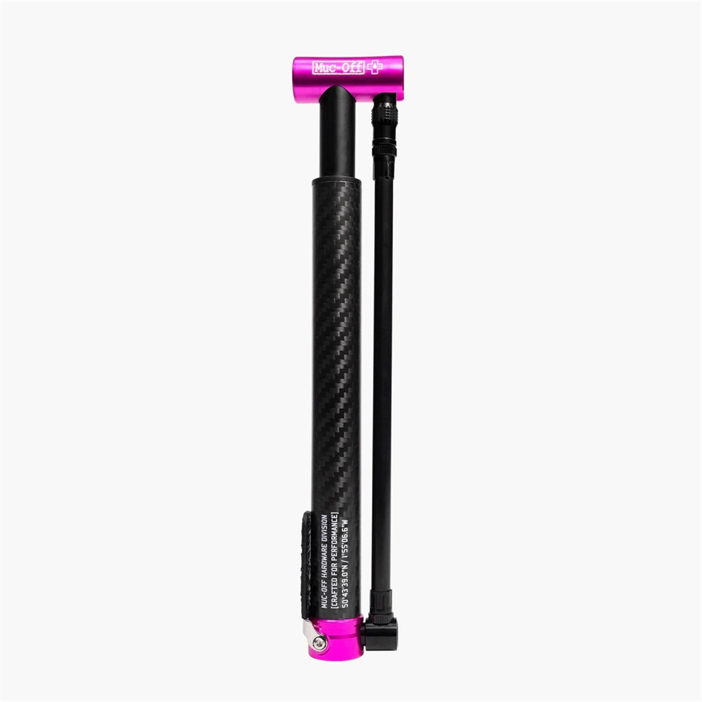 MUC-OFF Mini pump Airmach Carbon 130 psi Black/pink