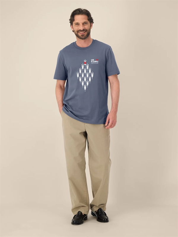 Cikkel Copenhagen LEADout By Example T-shirt - Blue Grey