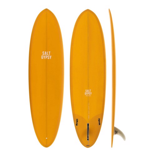 Salt Gypsy Surfboard Mid Tide 7'0" - Mustard Tint