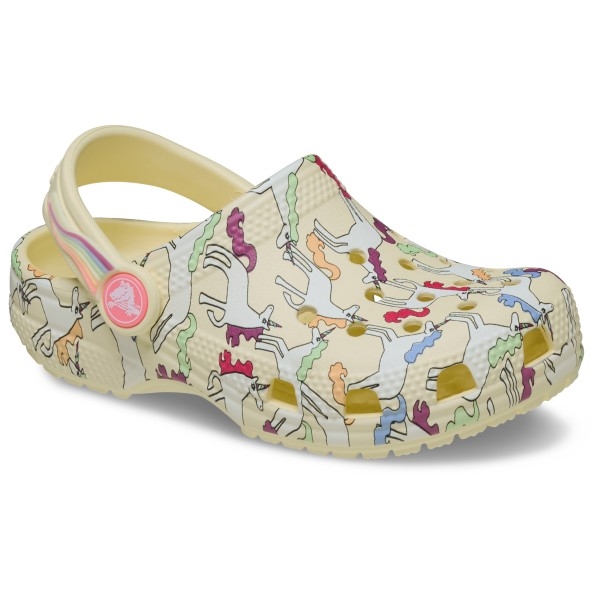 Crocs Classic Unicorn Graphic Kids Clog - Yellow Light