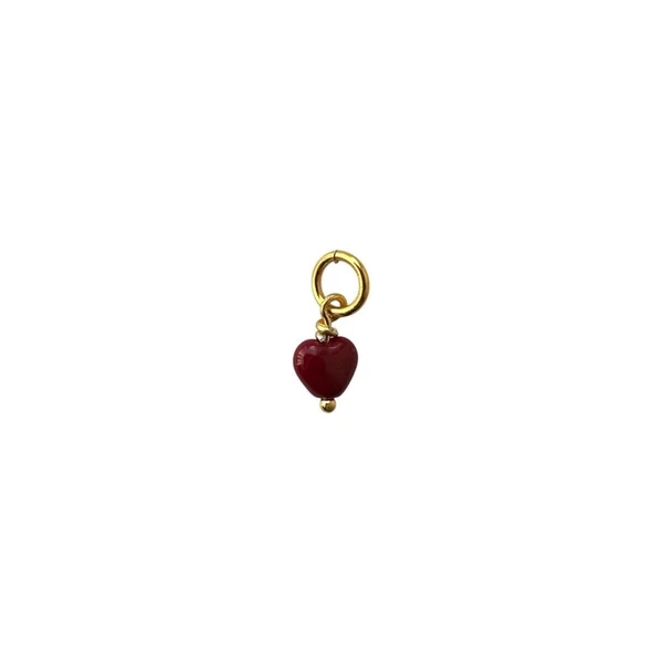 Pico French Mini Heart Pendant - FG Wine