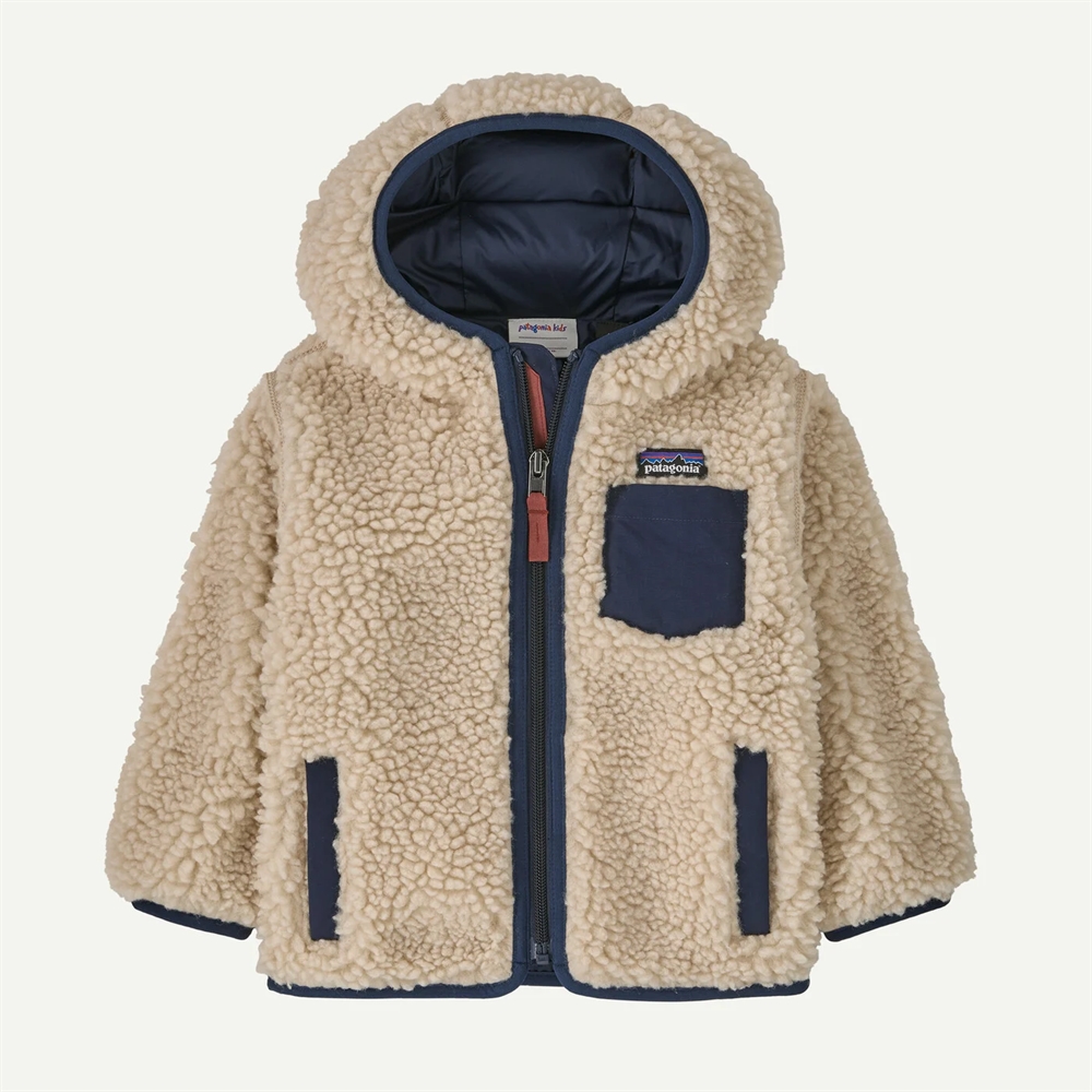 Patagonia Baby Retro-X Hoody - Dark Natural w/New Navy