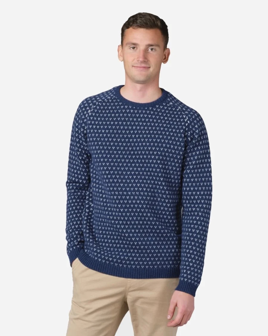 Klitmøller Collective Hugo Knit - Deep blue/cream