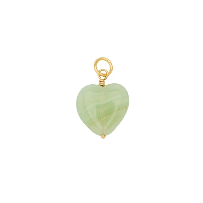 Pico French Grande Heart Pendant - FG Jade Green