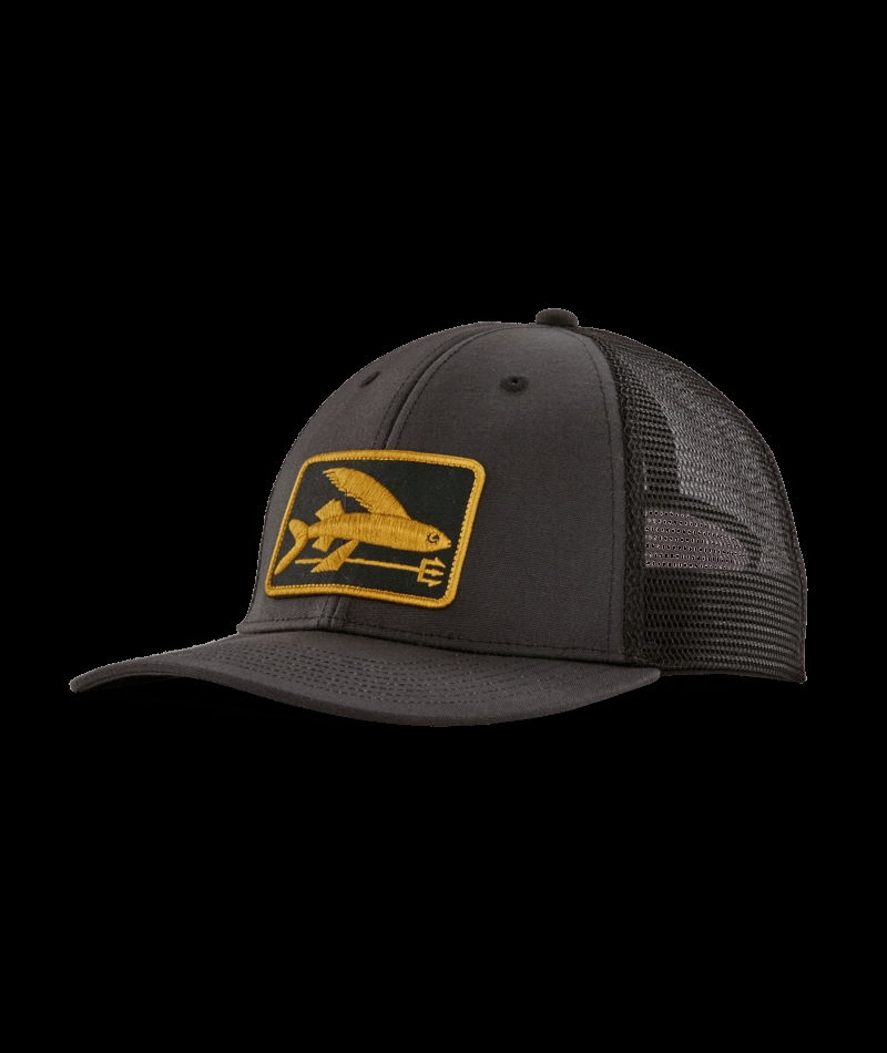 Patagonia - Flying Fish LoPro Trucker Hat - Flying Fish Fork: Ink Black