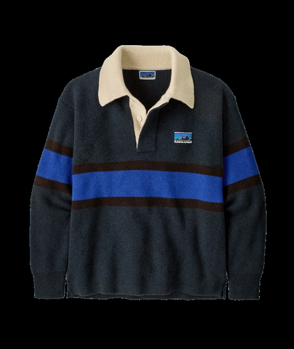 Patagonia - Recycled Wool-Blend Rugby Sweater - Rugby Big: Sunken Blue