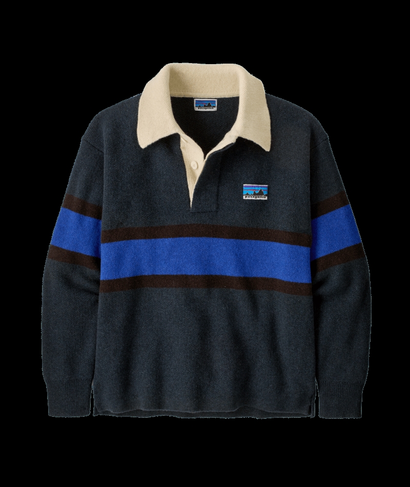 Patagonia - Recycled Wool-Blend Rugby Sweater - Rugby Big: Sunken Blue