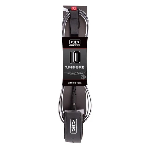 Ocean+Earth SUP Longboard Reg 10\'0 Leash - Black