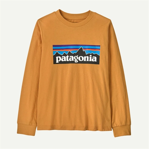 Patagonia Kids L/S P-6 Logo T-Shirt - Dried Mango
