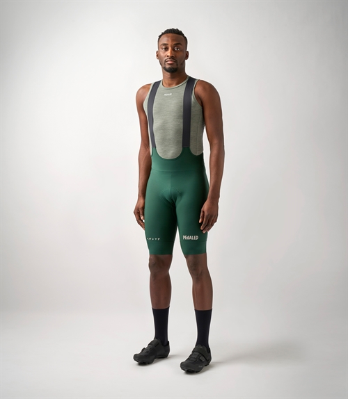 PEdALED Mens Essential Bib Shorts - Dark Green