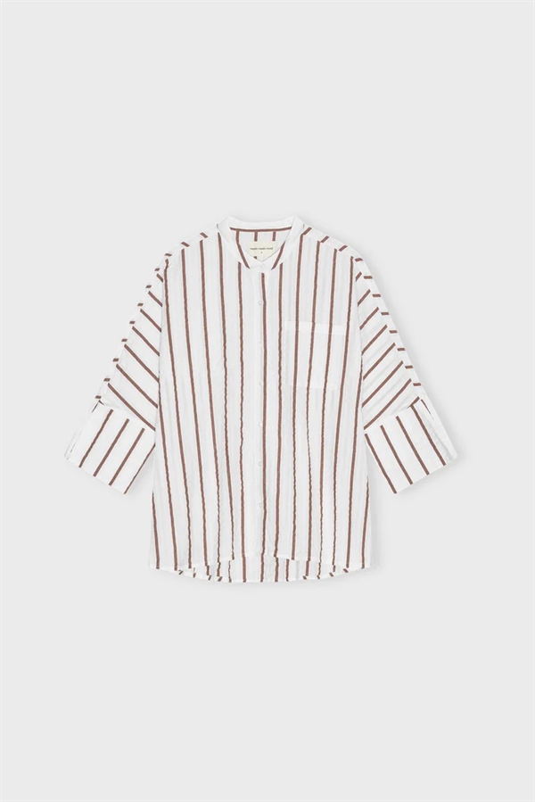 Moshi Moshi Mind Note Shirt Wave - Ecru/Terra