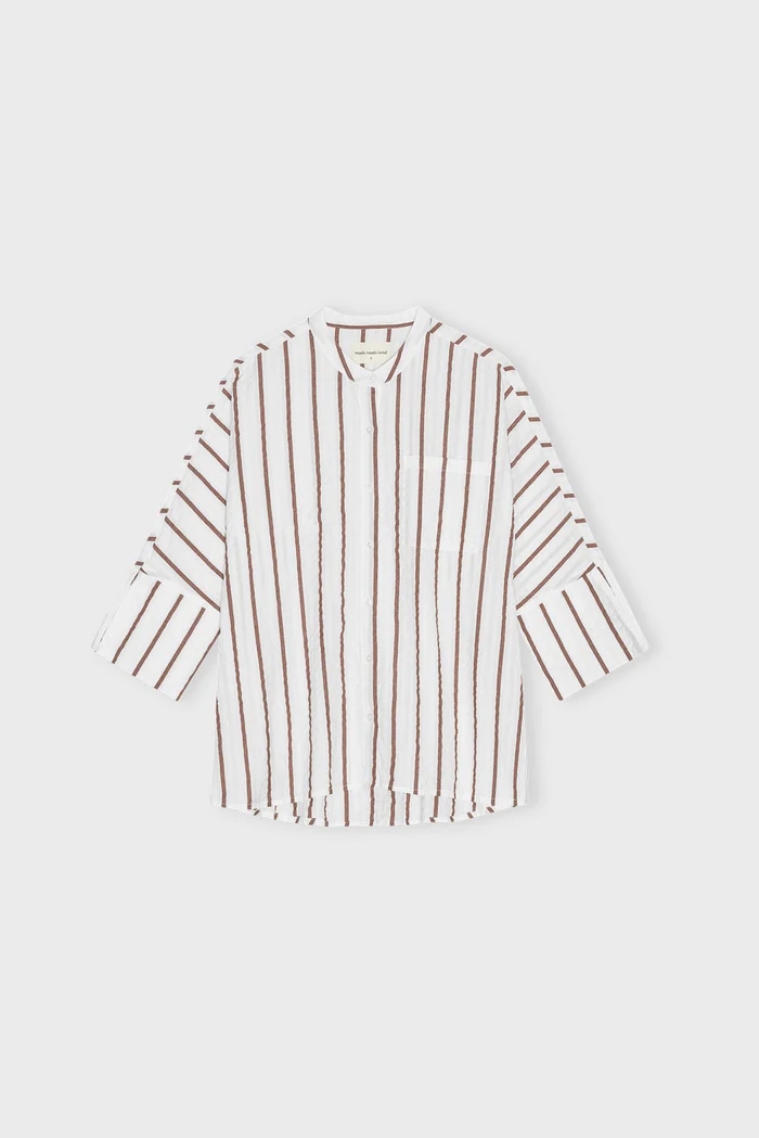 Moshi Moshi Mind Note Shirt Wave - Ecru/Terra
