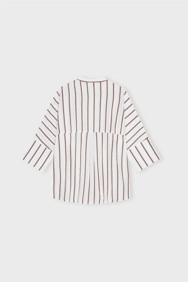 Moshi Moshi Mind Note Shirt Wave - Ecru/Terra