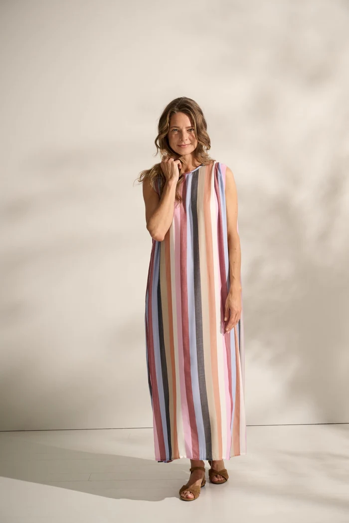 Moshi Moshi Mind Oceana Dress Silky Stripe - Multi Stripe
