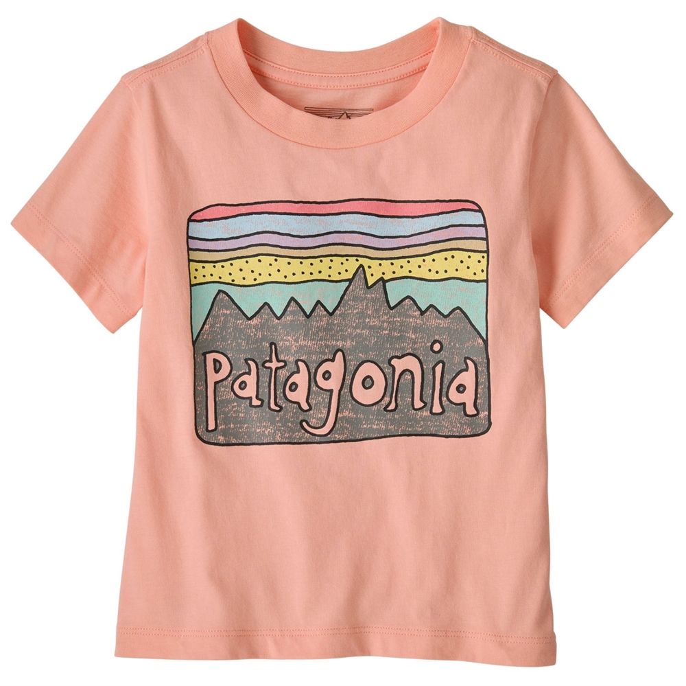 Patagonia Baby Fitz Roy Skies T-Shirt - Sunlit Pink