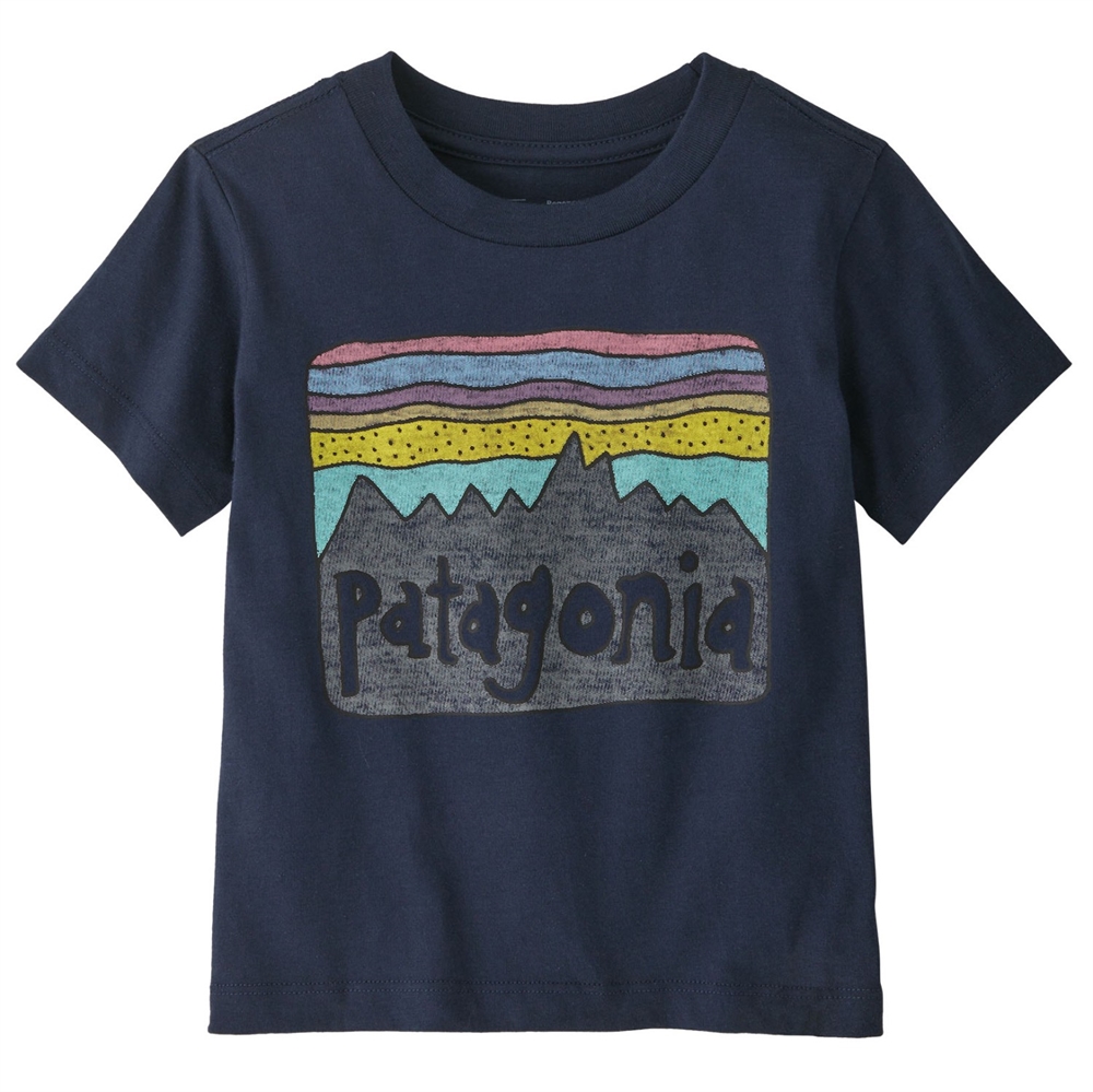Patagonia Baby Fitz Roy Skies T-Shirt - New Navy