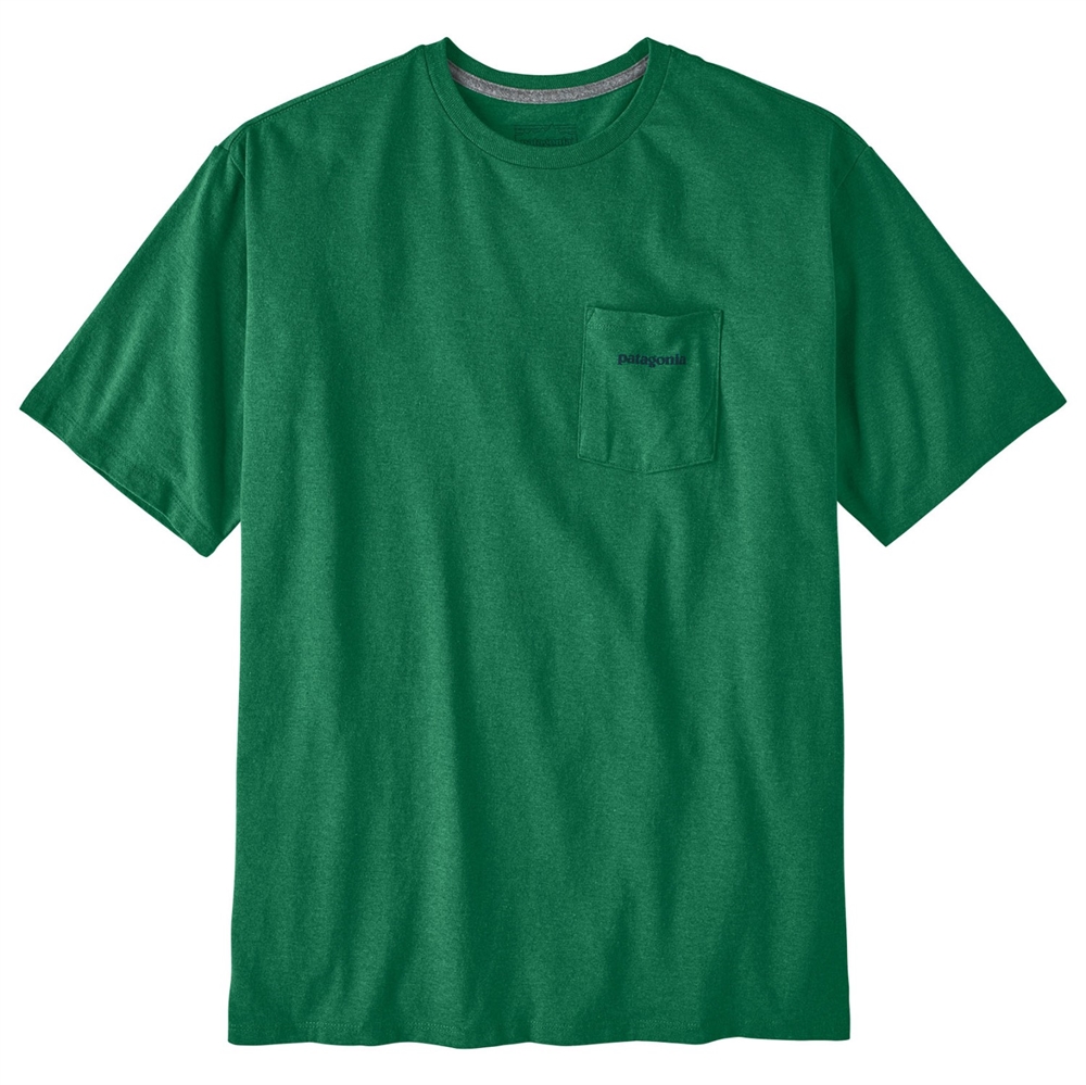 Patagonia Mens Boardshort Logo Pocket Responsibili T-shirt - Gather Green