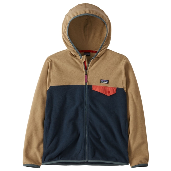 Patagonia Kids Micro D Snap-T Jacket - New Navy w/Grayling Brown