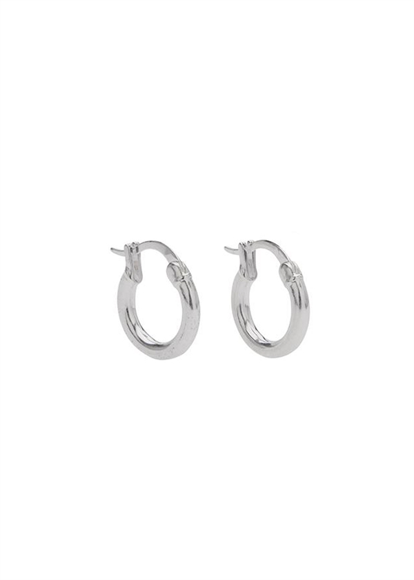 Pico Amanda Medium Hoops - Silverplated