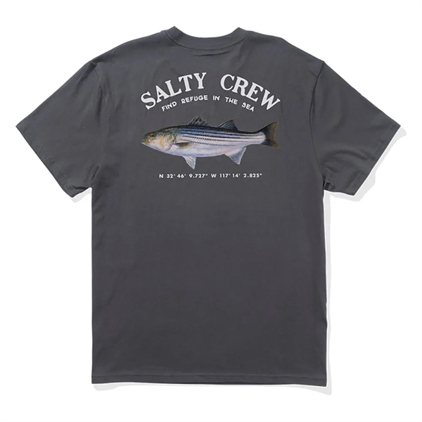 Salty Crew STRIPER SS TEE - Charcoal