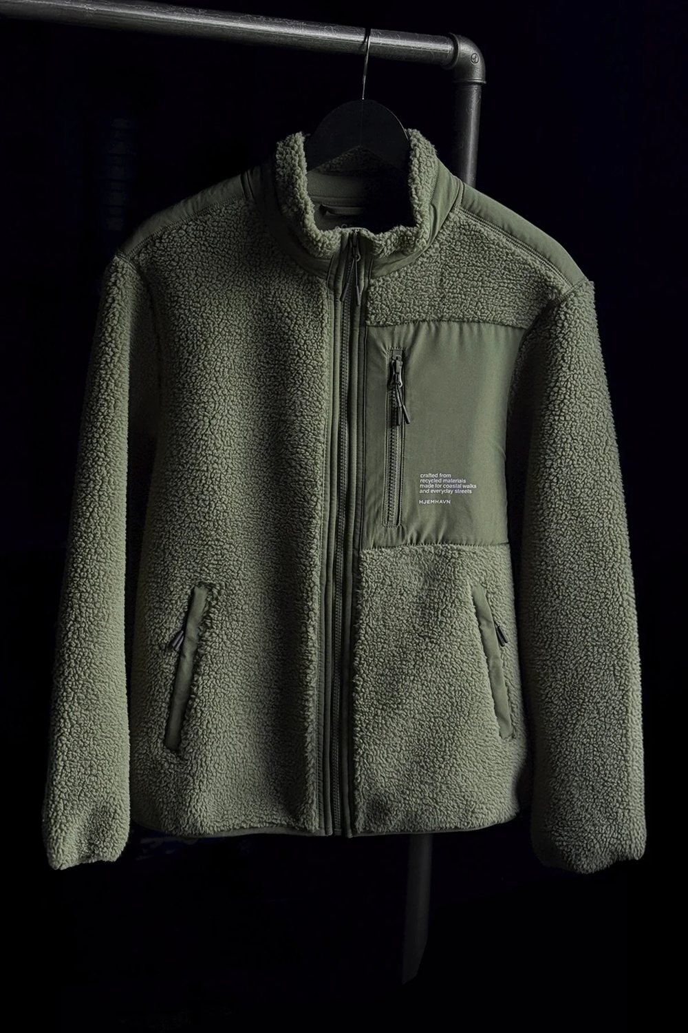 Hjemhavn Sherpa Jacket - Green Khaki