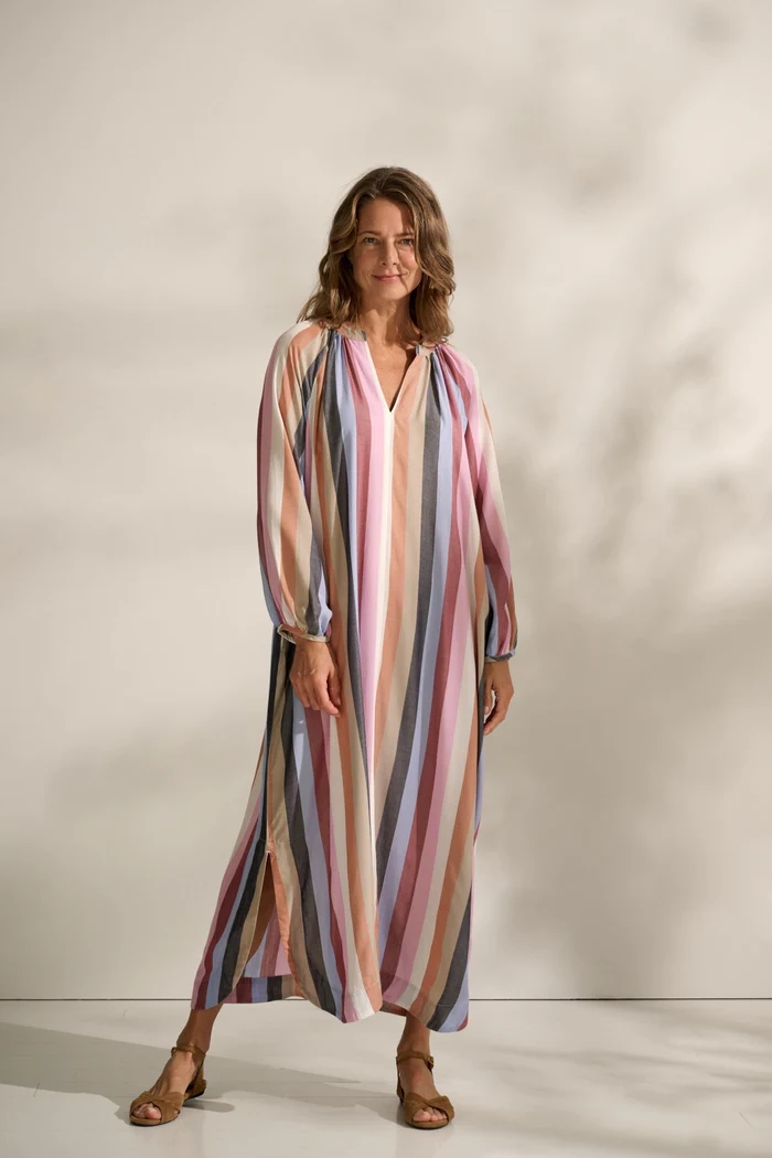Moshi Moshi Mind Sun Dress Silky Stripe - Multi Stripe