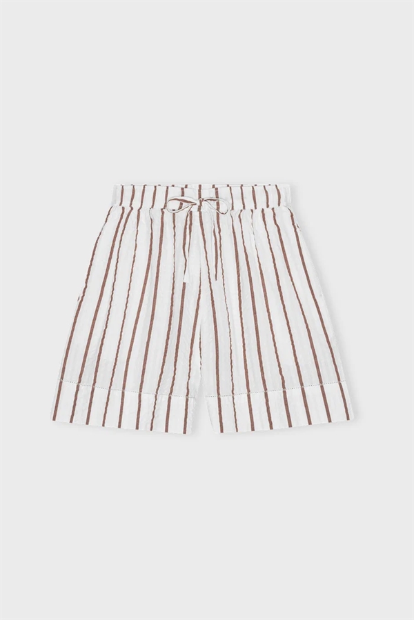 Moshi Moshi Mind Wake Shorts Wave Stripe - Ecru/Terra